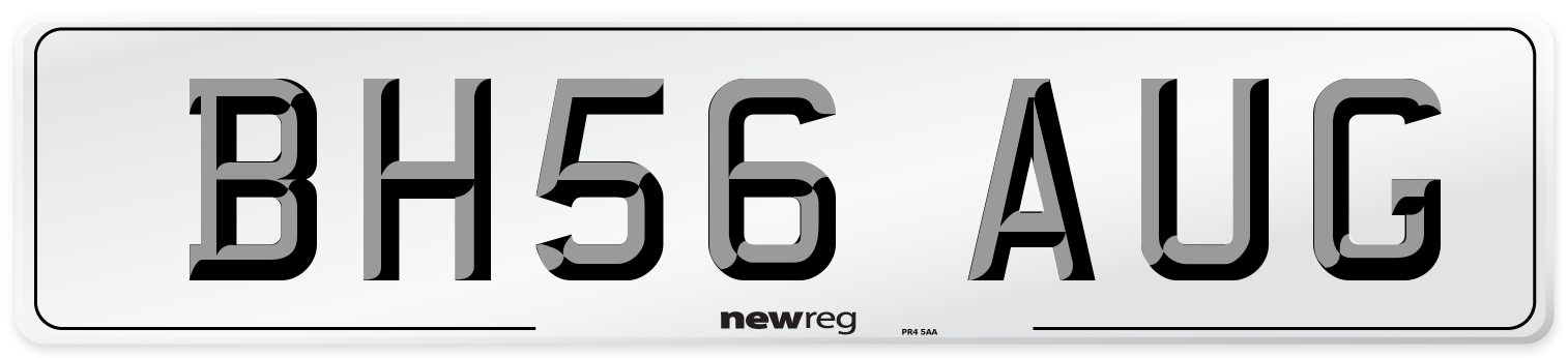 BH56 AUG Number Plate from New Reg